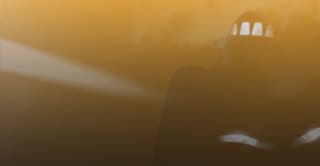 Illustration of a light shining on a firefighter, wearing gear featuring 3M Scotchlite Reflective Material