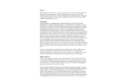Image of a page from the white paper Two-Part Epoxy Adhesive Performance vs. Mechanical Fasteners