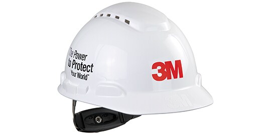 image of white 3M hard hat with 3M lgo

