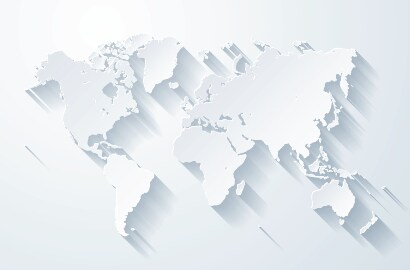 Relief map of the world’s continents