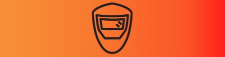 Ilustración del icono del casco de soldadura.
