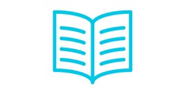 Brochure icon light blue
