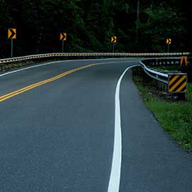 Rural road corner