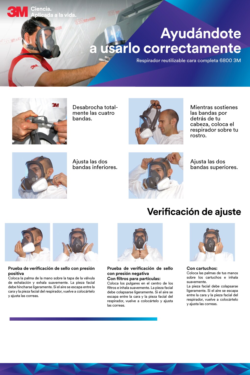 Respirador reutilizable 6800 3M
