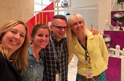 Penny Wise with coworkers at the 3M Brand Machine launch.