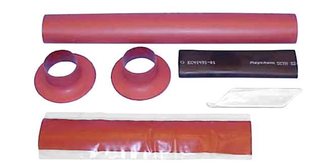 Kit de accesibilidad sobre fondo blanco con pieza cilíndrica roja, dos anillos rojos, artículo negro 3M ESPE Express XT Putty Soft Quick, instrumento transparente y paquete rojo.
