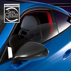 Close-up of Ceramic IR window tint.