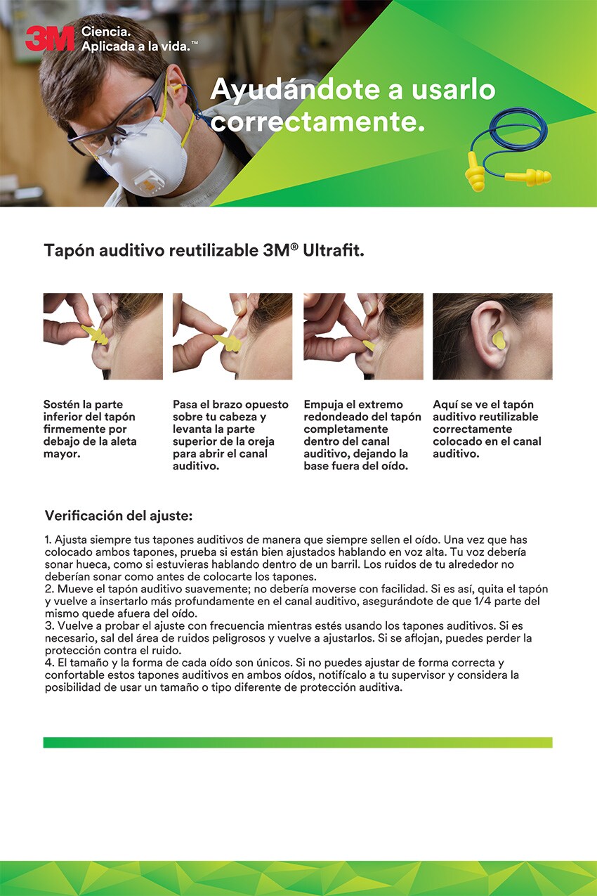 Tapón auditivo reutilizable 3M Ultrafit
