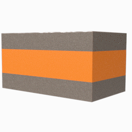 An animation illustrating a bonded surface being pulled apart. The adhesive fails as two bonded substrates are seperated. 