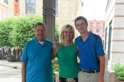 Michele Whyle with her husband and son at this year’s Human Rights Awards Dinner in Minneapolis, Minnesota