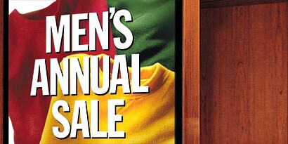 Sign wrapped in 3M printable film, labeled 