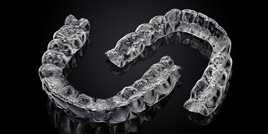 Clarity aligners product black background

