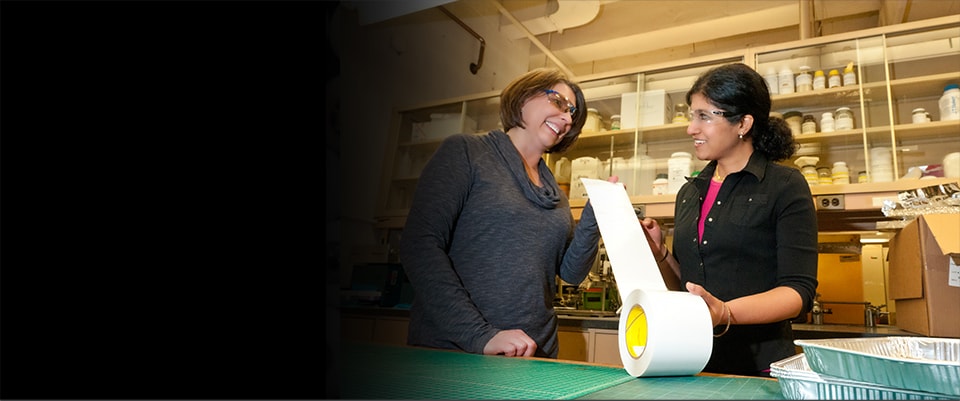 Corporate 3M scientist, Jayshree Seth working with another employee at 3M