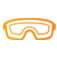 Ícono de goggles de seguridad.