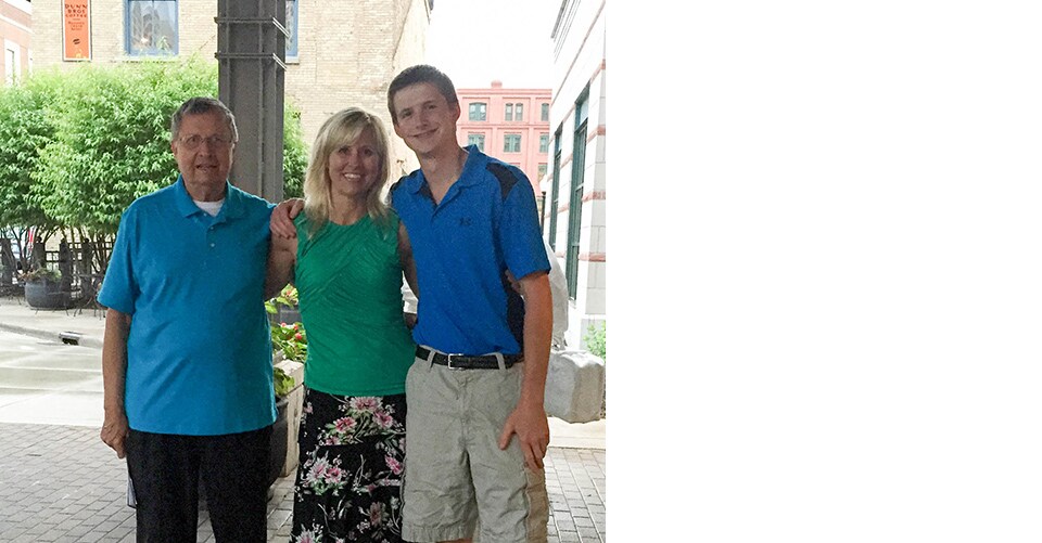 Michele Whyle with her husband and son at this year’s Human Rights Awards Dinner in Minneapolis, Minnesota