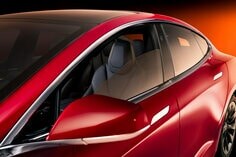 coche rojo con película de ventana 3M