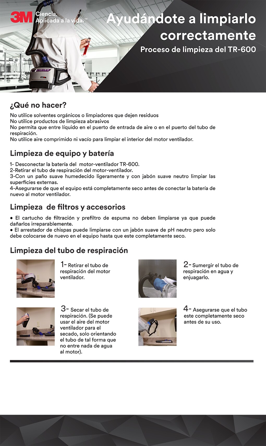 Proceso de limpieza del TR-600

