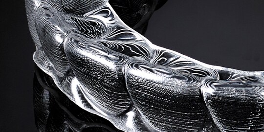 Close up detail of aligners

