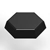 Imagen de tope adhesivo de protección hexagonal negro