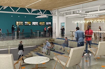 An interior rendering of the 3M Design Center, set to open at the company’s Minnesota headquarters next year