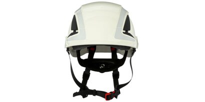 image of white 3M SecureFit safety helmet
